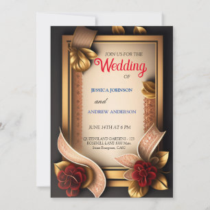 elegant flower 3d card