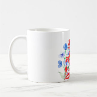 Elegant Flower and Leaves Artwork | Minimal  Coffee Mug