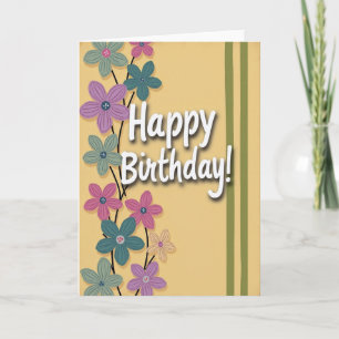 Elegant Flower Birthday Card
