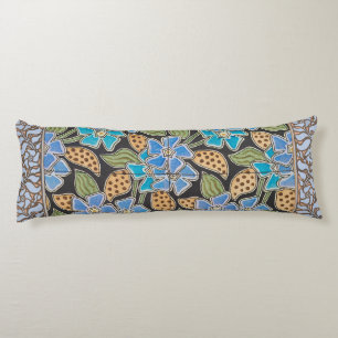 Elegant Flower Blue Periwinkle Floral Classic Body Cushion