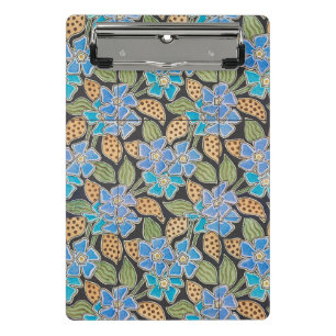 Elegant Flower Blue Periwinkle Floral Classic Mini Clipboard
