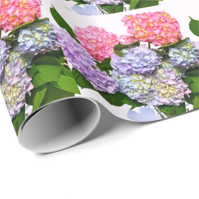 Elegant flower Bouquet, pink floral, purple floral Wrapping Paper (Roll Corner)