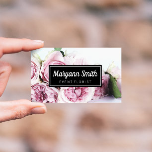 Elegant Flower Buds   Florist Business Card