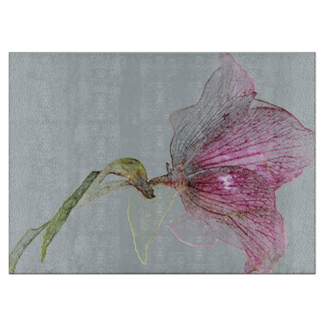 Elegant flower design cutting board (Front)