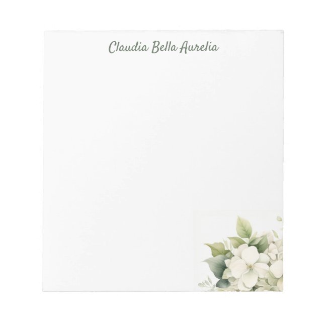 elegant flower design notepads (Front)
