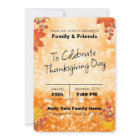 Elegant Flower Editable Thankgiving Invitation