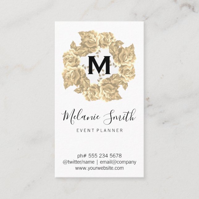Elegant Flower | Executive Business Card (Front)