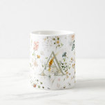 Elegant Flower Garden Monogram Coffee Mug<br><div class="desc">Lovely and elegant wild garden flowers with a see-through topography monogram initial,  and name in modern script  Easily replace with your name and monogram choice.  The perfect gift idea for any special occasion,  including wedding,  newlywed,  birthday,  new home,  anniversaries,  office,  Christmas holidays,  and more.</div>