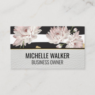 Elegant Flower Garden Pattern Business Card
