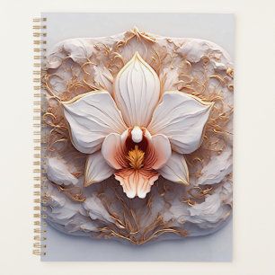 Elegant Flower on Ornate Background Planner