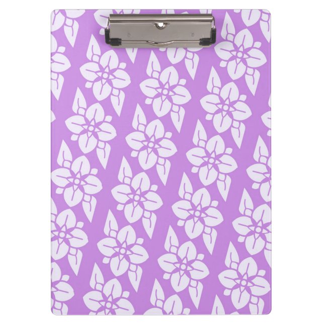 Elegant Flower Pattern Clipboard (Front)