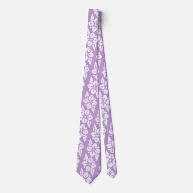 Elegant Flower Pattern Tie (Front)