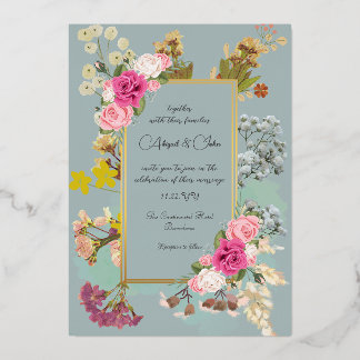 Elegant flower Periwinkle Wedding 