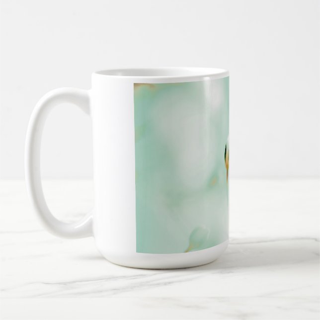 Elegant Flower Print Coffee Mug (Left)