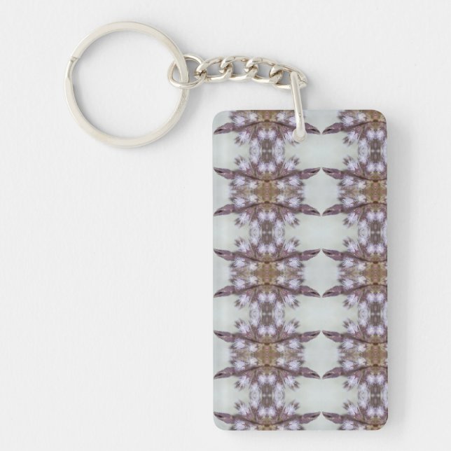 Elegant Flower Rhombus Art variation9 collection Key Ring (Front)