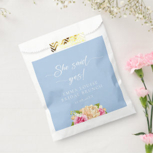 Elegant Flower Tea Bridal Brunch Favour Bag