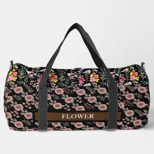 Elegant Flower Watercolor Customise Duffle Bag