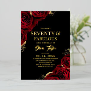 Elegant Flowers 70th Birthday Party