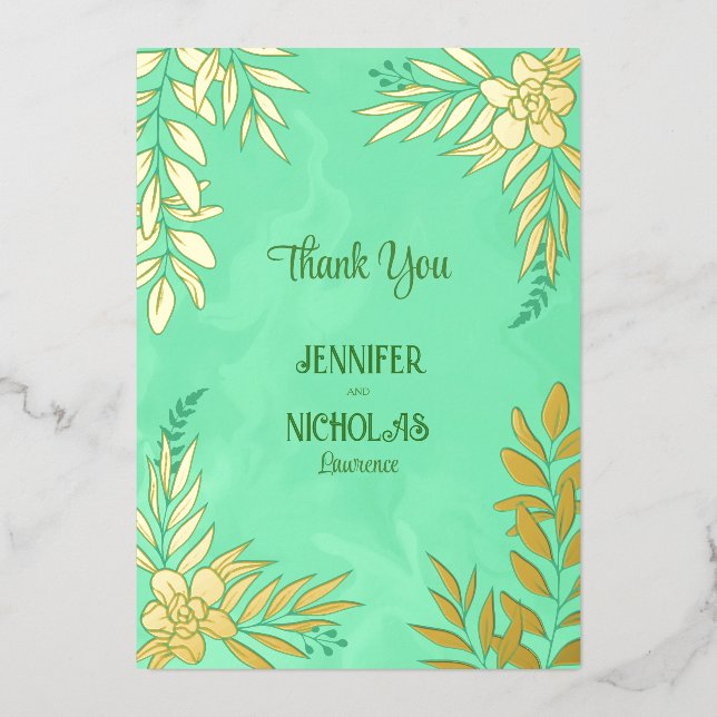 Elegant Flowers And Leaves Ornaments for Wedding (Front)