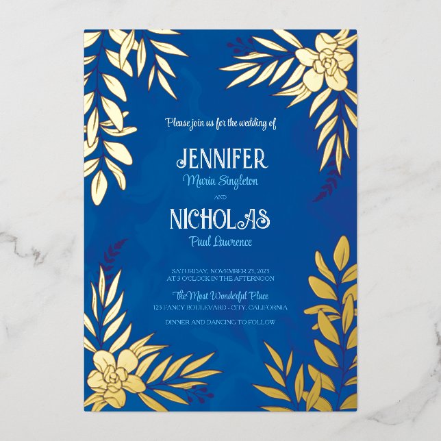 Elegant Flowers And Leaves Ornaments for Wedding (Front)