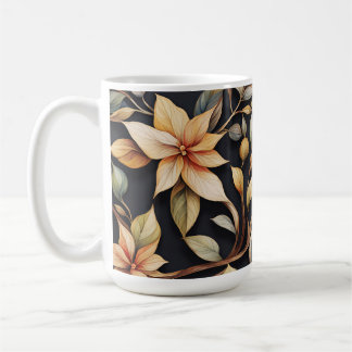 Elegant flowers and vines coffee mug