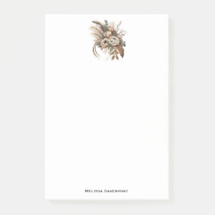 Elegant Flowers Foliage and Feathers Post-it Notes