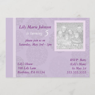 Elegant Flowers Girl's Brithday Party Invitations