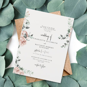 Elegant Flowers in Spring Invitation
