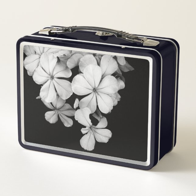  Elegant flowers Metal Lunch Box (Back)
