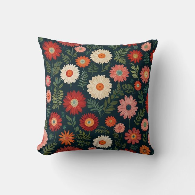 Elegant Flowers Pattern  Cushion (Front)