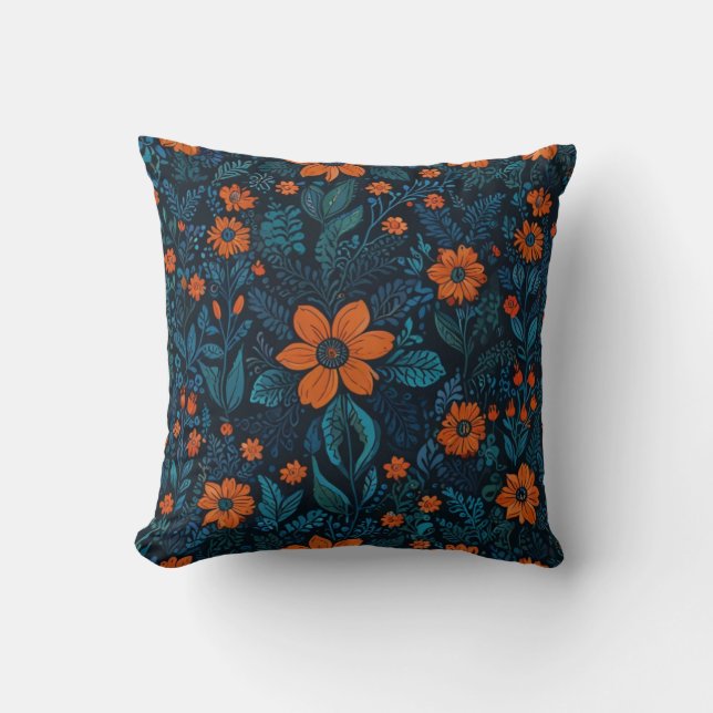 Elegant Flowers Pattern  Cushion (Front)