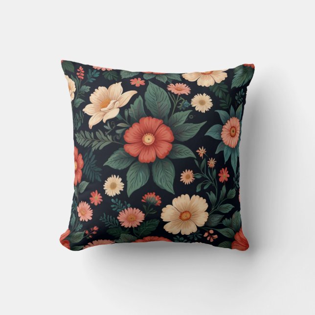 Elegant Flowers Pattern  Cushion (Front)