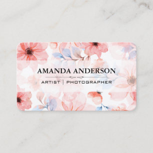 Elegant Flowers   Photographer   Artist Business Card