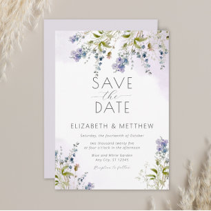 Elegant Flowers Save the Date Invitation