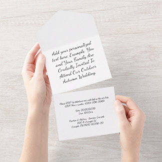 Elegant Flowers Wedding invitations with RSVP