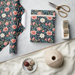 Elegant flowers, wrapping paper