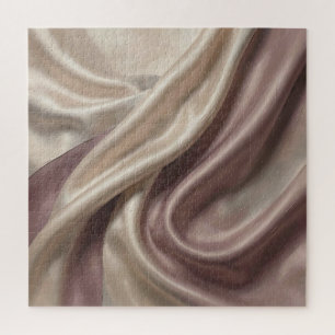 Elegant Flowing Silk Abstract Jigsaw Puzzle