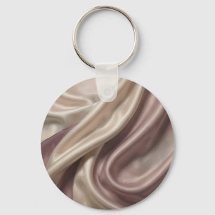 Elegant Flowing Silk Abstract Key Ring