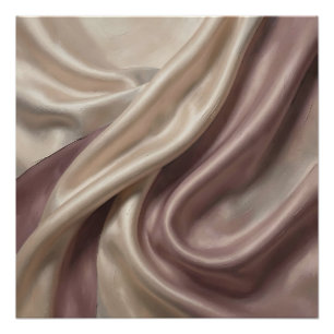 Elegant Flowing Silk Abstract Poster