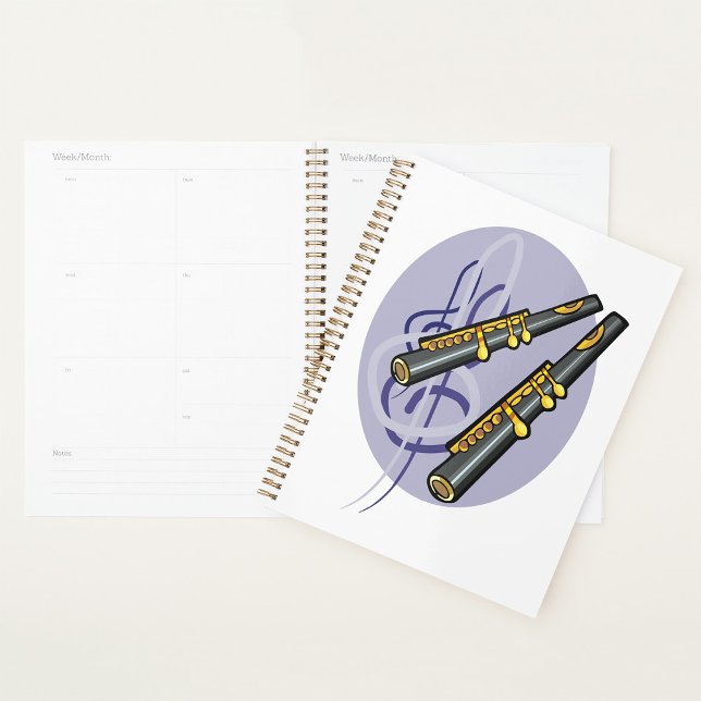 Elegant Flute Duet Music Musical Instrument   Planner (Creator Uploaded)