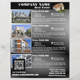 Elegant flyer with white QR code (QR452)