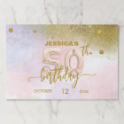 Elegant Foil Balloons 50th Birthday Paper Placemat