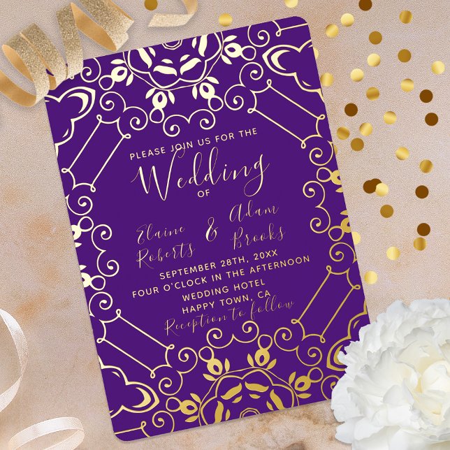 Elegant Foil Gold And Purple Wedding (Creator Uploaded)