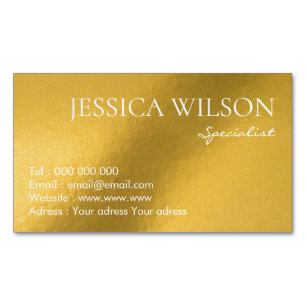 Elegant foil gold modern Business Card Magnet