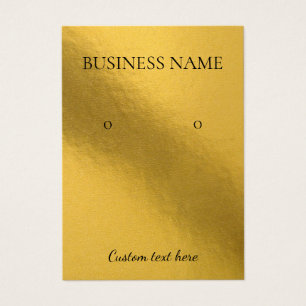 Elegant foil gold modern earrings display card