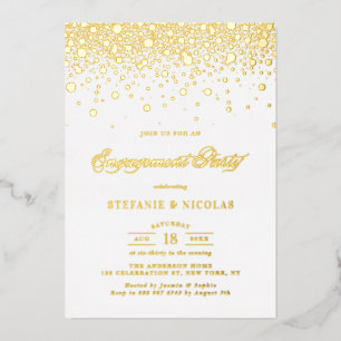 Elegant Foil Pressed Confetti Engagement Party