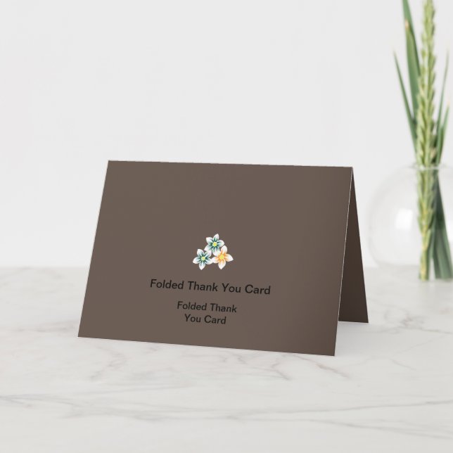 Elegant Folded Personalised for Any Occasion! Thank You Card (Front)