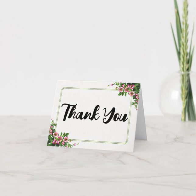 Elegant Folded Thank You Card - Fully Customisable (Front)
