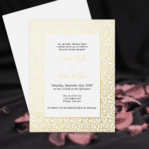 Elegant Foliage Botanical Wedding Invitation Card