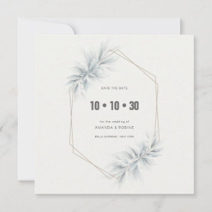 Elegant Foliage Modern Save The Date